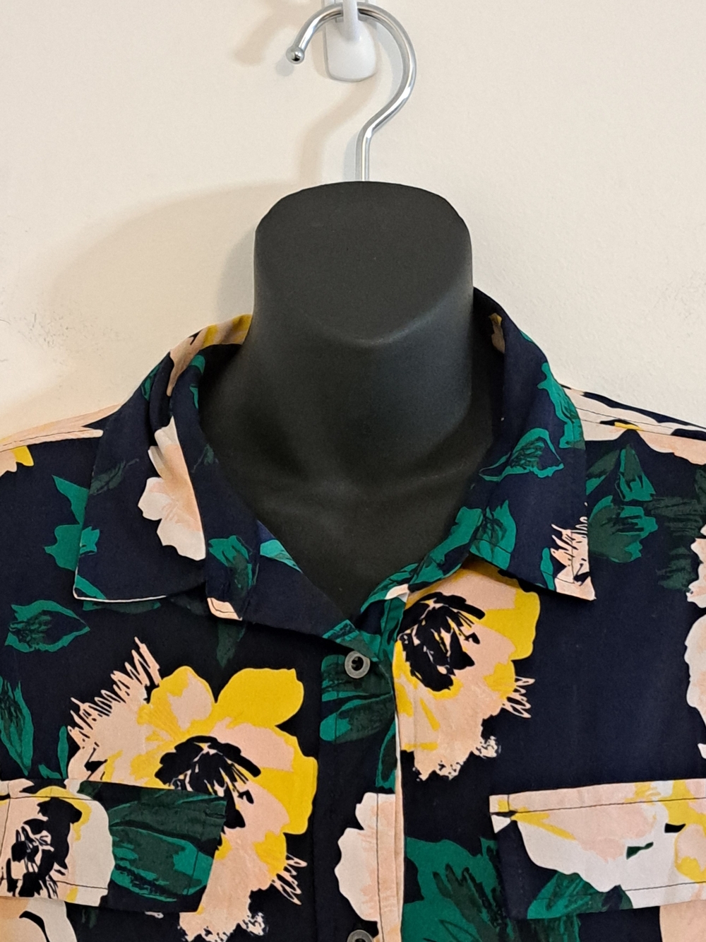 Banana Republic Floral Tie-Waist Midi Dress Missing Belt Misses Large - Picture 8 of 12